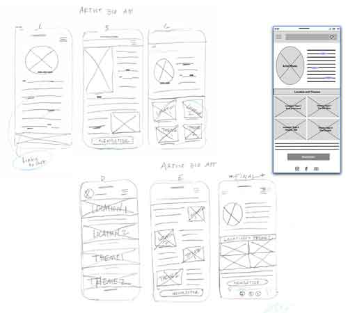 Paper Wireframes and Low-Fi Screen